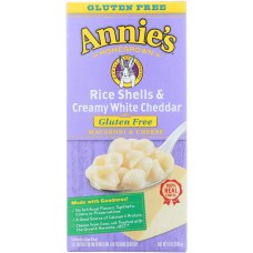ANNIE'S HOMEGROWN: Rice Shells & Creamy White Cheddar Macaroni and Cheese Gluten Free, 6 Oz