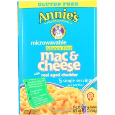 ANNIE'S HOMEGROWN: Microwavable Gluten Free Mac & Cheese, 10.7 Oz