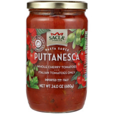 SACLA: Whole Cherry Tomatoes Puttanesca Pasta Sauce, 24 oz