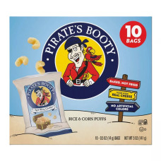 PIRATE BRANDS: Aged White Cheddar Rice and Corn Puffs 10pk, 5 oz