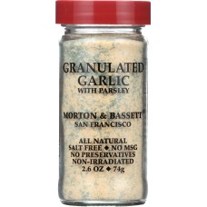 MORTON & BASSETT: Granulated Garlic with Parsley, 2.6 oz