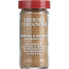 MORTON & BASSETT: Ground Coriander, 1.5 oz