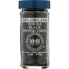 MORTON & BASSETT: Organic Whole Black Peppercorns, 2 oz