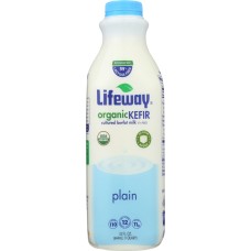 LIFEWAY: Organic Kefir Plain Cultured Lowfat Milk Smoothie, 32 oz