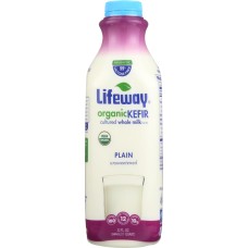 LIFEWAY: Kefir Cultured Milk Whole Plain, 32 oz