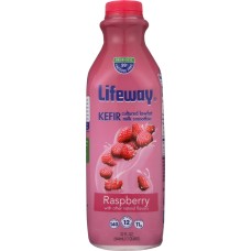 LIFEWAY: Kefir Raspberry Cultured Lowfat Milk Smoothie, 32 oz