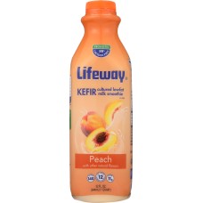 LIFEWAY: Kefir Peach Cultured Lowfat Milk Smoothie, 32 oz
