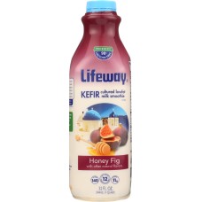 LIFEWAY: Kefir Probiotic Cultured Milk Smoothie Lowfat Honey Fig, 32 oz