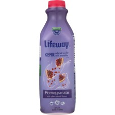 LIFEWAY: Kefir Cultured Lowfat Milk Smoothie Pomegranate, 32 oz