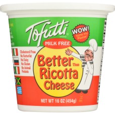 TOFUTTI: Better Than Ricotta Cheese Cholesterol Free, 16 oz