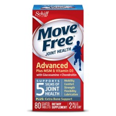 SCHIFF BIO FOODS: Move Free Plus MSM and Vitamin D3, 80 pc