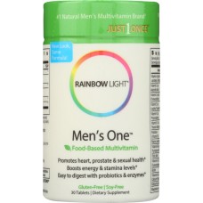 RAINBOW LIGHT: Just Once Men's One Food-Based Multivitamin, 30 Tablets