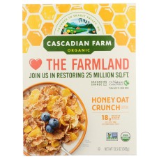 CASCADIAN FARM: Honey Oat Crunch Cereal, 13.5 oz