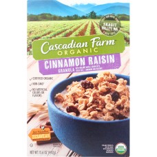 CASCADIAN FARM: Cinnamon Raisin Granola, 15.6 oz
