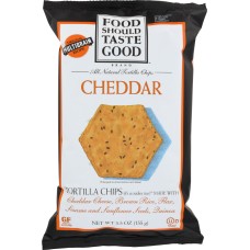 FOOD SHOULD TASTE GOOD: All Natural Tortilla Chips Cheddar, 5.5 oz