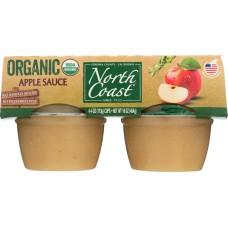 NORTH COAST: Applesauce 4 pack Organic, 16 oz