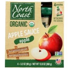 NORTH COAST: Applesauce 4 Pack Pouch Organic, 12.8 oz