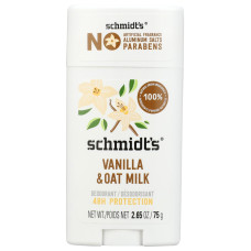 SCHMIDTS: Sensitive Deodorant Stick Vanilla and Oat Milk, 2.65 oz