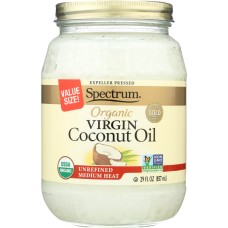SPECTRUM NATURALS: Organic Virgin Coconut Oil Unrefined, 29 oz