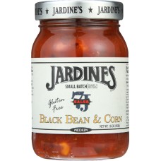 JARDINES: Black Bean & Corn Salsa Medium, 16 oz