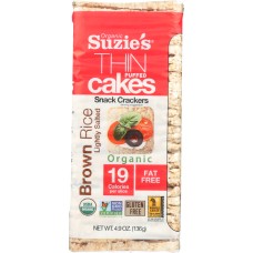 SUZIES: Brown Rice Lightly Salted Thin Puffed Cakes, 4.9 oz