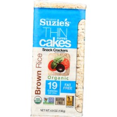 SUZIES: Brown Rice Thin Puffed Cakes, 4.9 oz