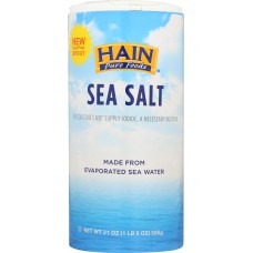 HAIN: Pure Foods Sea Salt, 21 oz