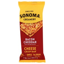 SONOMA CREAMERY: Bacon Cheddar Cheese Crisp Bars, 0.8 oz