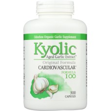 KYOLIC: Formula 100 Cardiovascular Aged Garlic Extract Original Formula, 300 Capsules