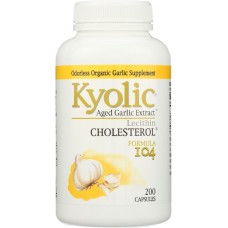 KYOLIC: Aged Garlic Extract Plus Lecithin Cholesterol Formula 104, 200 Capsules