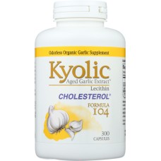 KYOLIC: Aged Garlic Extract Cholesterol Formula 104, 300 Capsules