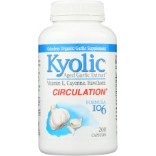 KYOLIC: Aged Garlic Extract Circulation Formula 106, 200 Capsules