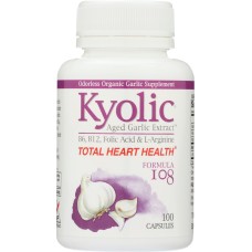 KYOLIC: Aged Garlic Extract Total Heart Health Formula 108, 100 Capsules