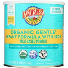 EARTHS BEST: Organic Gentle Infant Powder Formula with Iron, 23.2 oz