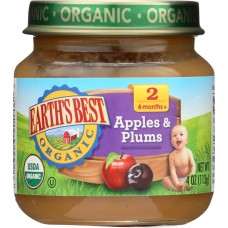 EARTHS BEST: Organic Apples & Plums, 4 oz