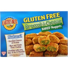 EARTH'S BEST: Gluten Free Baked Nuggets Broccoli and Cheese, 8 oz
