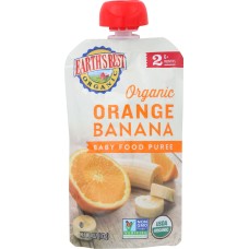 EARTHS BEST: Orange Banana Baby Food Puree, 4 oz
