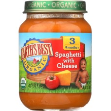 EARTH'S BEST: Organic Baby Food Stage 3 Spaghetti With Cheese, 6 oz