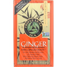 TRIPLE LEAF: 100% Ginger Root Herbal Tea, 20 bg