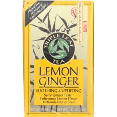 TRIPLE LEAF: Lemon Ginger Herbal Tea, 20 bg