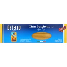 DE CECCO: Pasta Spaghetti Thin, 16 oz