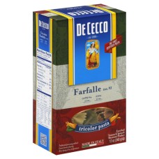 DE CECCO: Pasta Farfalle Tricolor, 13.25 oz