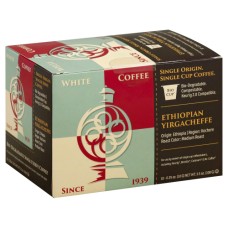 WHITE COFFEE: Single Serve Coffee Ethiopian Yirgacheffe, 10 pc