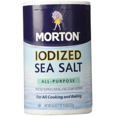 MORTONS: All-Purpose Iodized Sea Salt, 26 oz