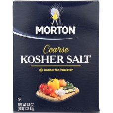 MORTON: Coarse Kosher Salt, 48 oz