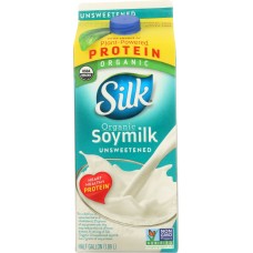 SILK: Unsweetened Organic Soymilk, 64 oz