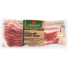 APPLEGATE: Uncured Sunday Bacon Organic, 8 oz