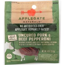 APPLEGATE: Pork Uncured Pepperoni, 4 oz