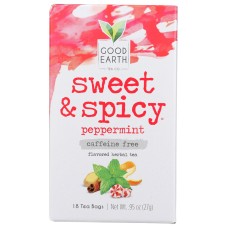 GOOD EARTH: Tea Swt Spicy Peppermint, 18 bg