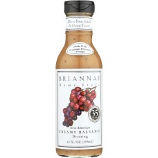 BRIANNAS: New American Creamy Balsamic Vinaigrette Dressing, 12 oz